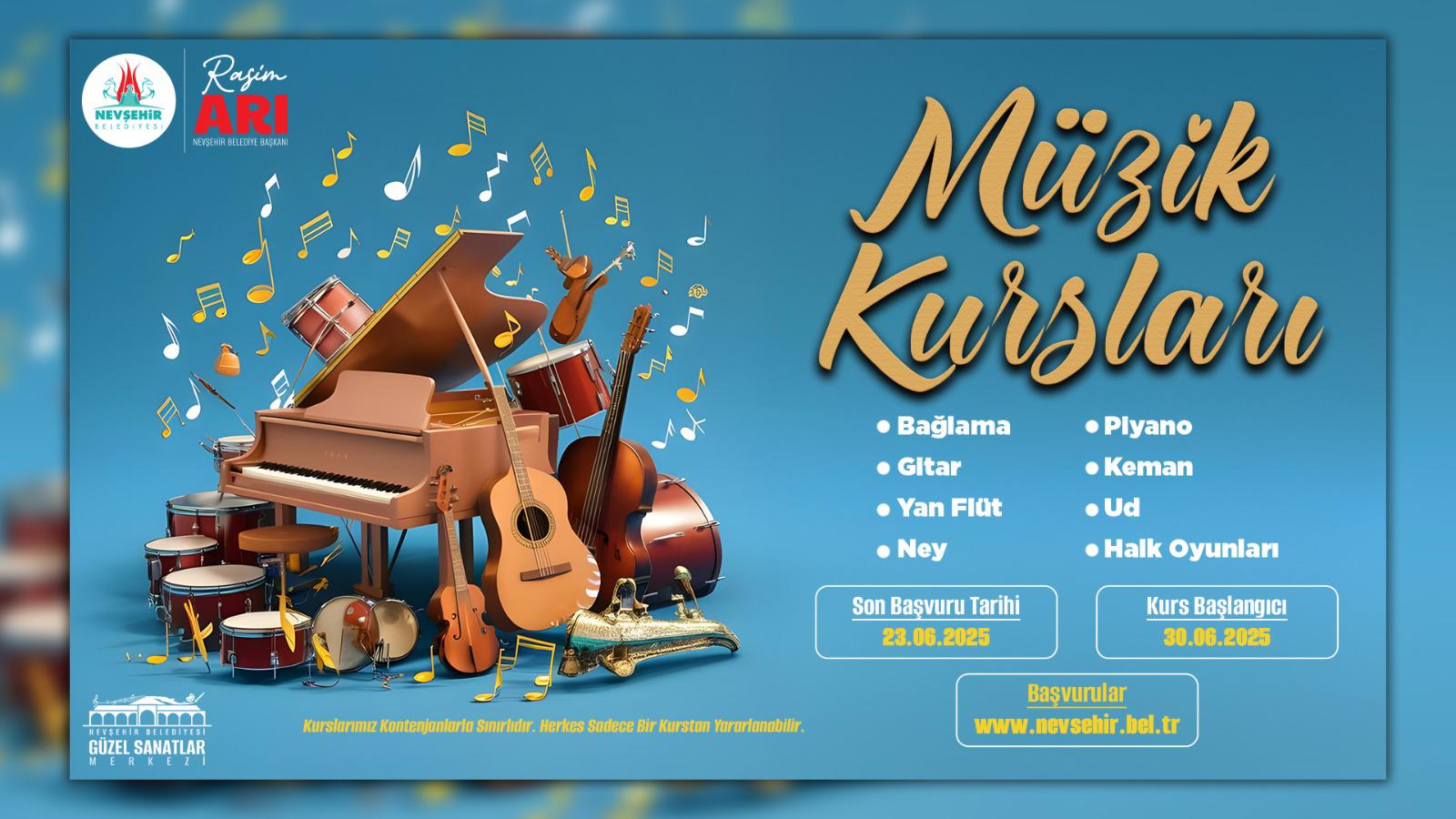 Güzel Sanatlar Merkezi’nde Müzik Kursları Başlıyor